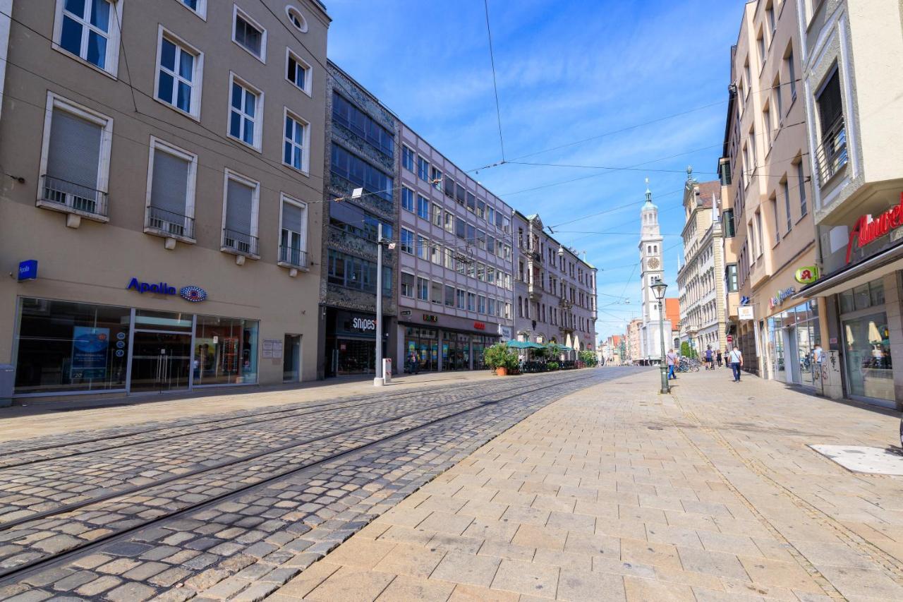 Global Living - Design Apartment I Rathausplatz I Beamer I Ac I Kitchen I Augsburg Eksteriør bilde